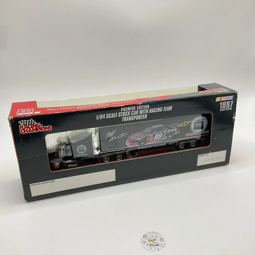 1997 Racing Champions Jeff Burton #99 Exide 1:64 Premier Transporter 1124/1404